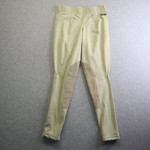 Kerrits Riding Tights Womens Large Beige Clarino Patches Equestrian Leggings